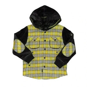 Boys Pierre Cardin Jacket, Size 130 cm/8 us, plaid Flannel green classy preppy